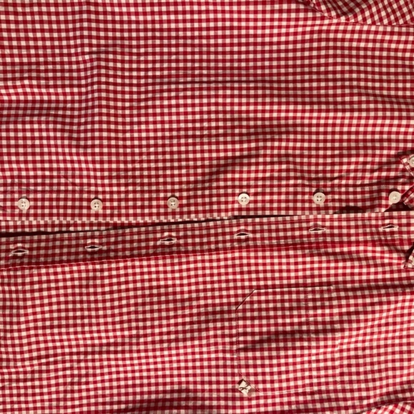 Authentic Jacadi boys Button down shirt plaid red cute abs rare size 10 - Picture 2 of 7